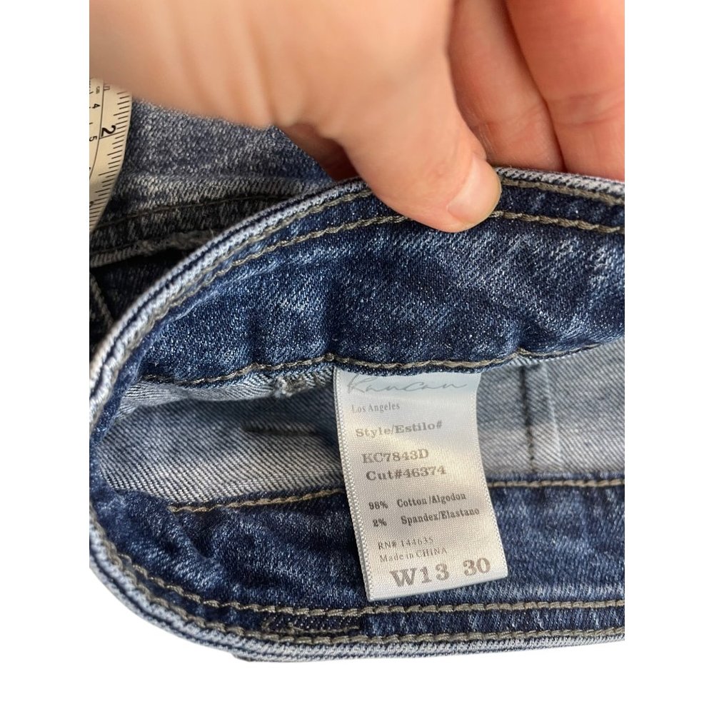 KanCan Womens Blue Denim Cargo Jeans W13/30 With Multiple Pockets & Relaxed Fit - Picture 6 of 10